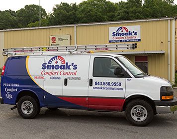 smoaks-comfort-control-van smoaks-comfort-control-van-in-front-of-office